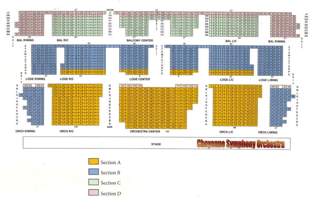 Seating Chart by Section Cheyenne Symphony Orchestra